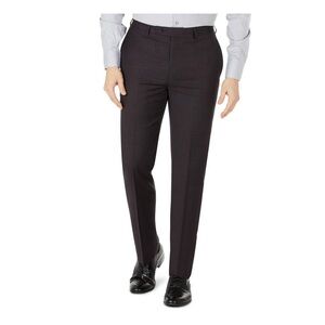 NWT Calvin Klein Mens Jerome Wool Slim Fit Dress Pants 30w X 30L eggplant